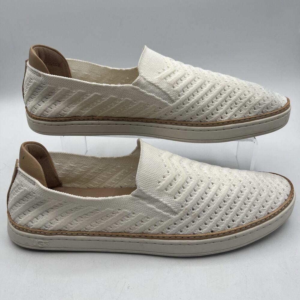UGG Sammy slip on knit loafers flats white sneakers casual shoes Sz 9.5, Pre-own